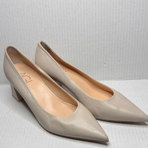 AGL Women's Beige Leather Heels